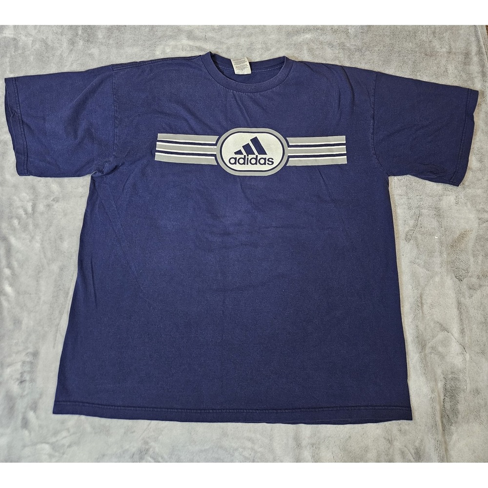 Vintage Y2K Adidas Double Sided T-Shirt Men's Size XXL